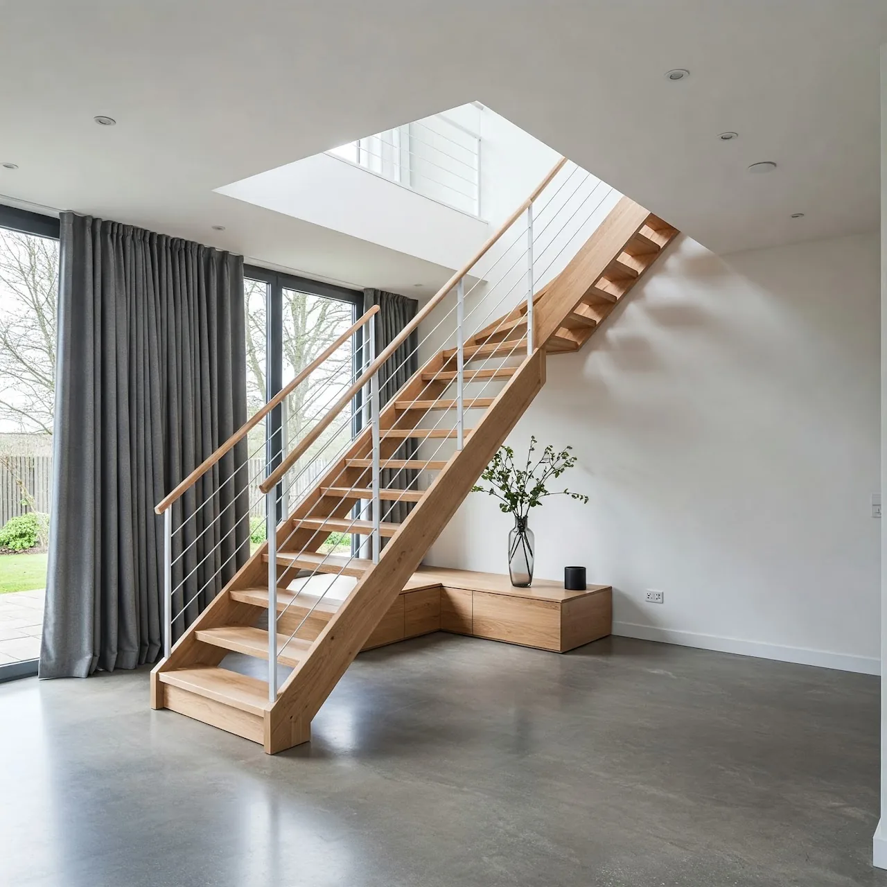 Wooden staircase